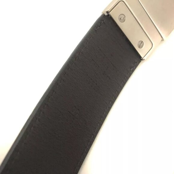 624246AP (S3) Louis Vuitton Belt Infini Ceinture 90cm Mens Black Leather - Picture 7 of 8